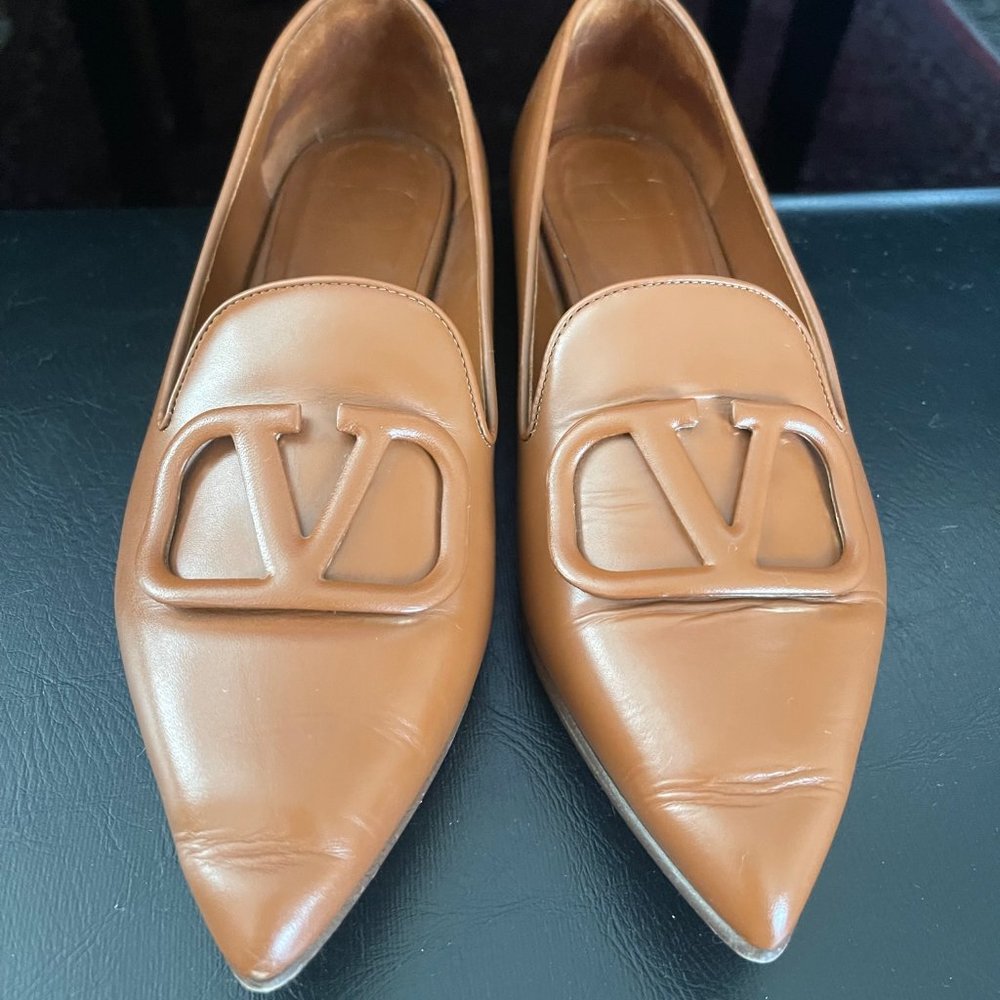 LEATHER VALENTINO SHOES - ONLY WORN TWICE